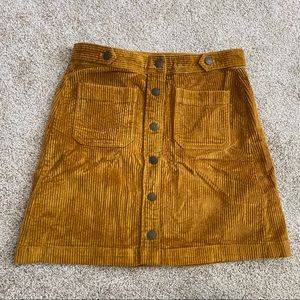 Madewell Corduroy A-Line Mini Skirt